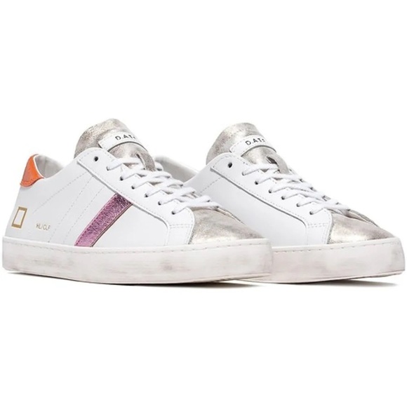 D.A.T.E. Shoes - D.A.T.E. Hill Low sneakers in white calf leather shoes size 7